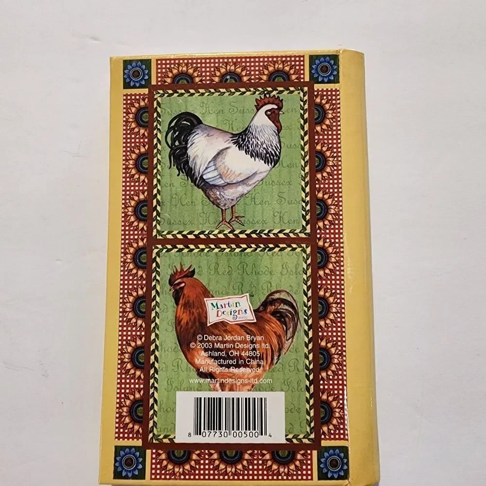 Martin Designs Address Book with Chickens and Roosters